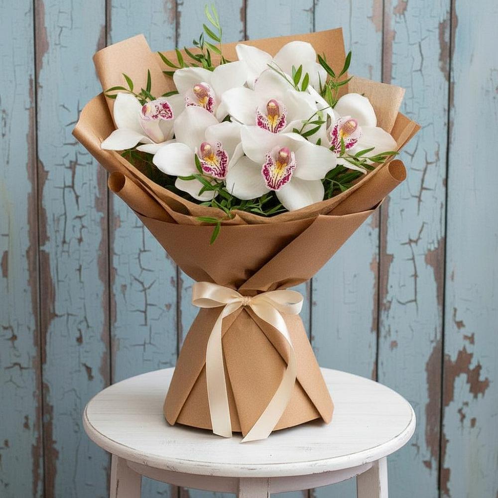 Букет цветов из: Орхидеи и Розы в Северном Московской области