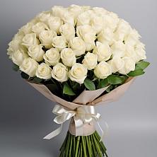 Букет 101 беля роза Белоснежка в Северном Московской области
