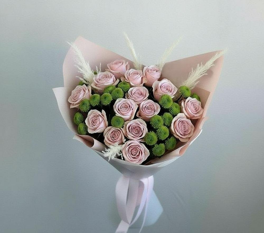 Букет цветов из: Розы и Хризантемы в Северном Московской области