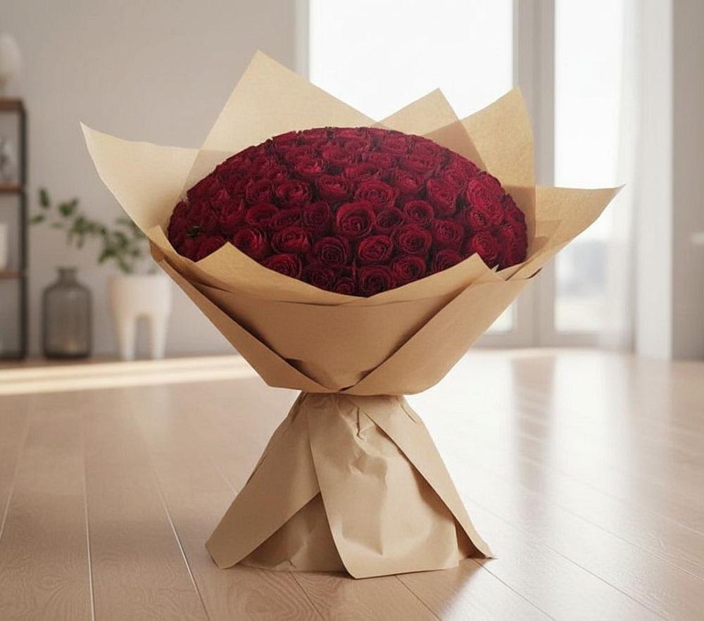 Букет 101 Красная роза в Северном Московской области