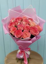 Букет 15 Розовых роз Равель в Северном Московской области