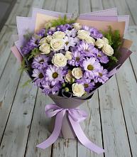 Букет цветов из:  Хризантемы и Розы в Северном Московской области