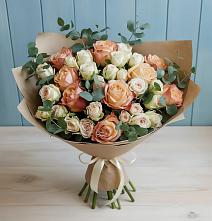 Букет цветов из:  Альстромерии и Розы #REPLACE_PRED# Северном Московской области