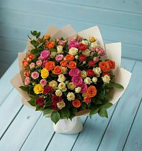 Букет Микс из разноцветных кустовых роз #REPLACE_PRED# Северном Московской области